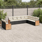Beige loungeset met gepoedercoat staal en waterdichte zak voor buiten - Zwart en crème / Zonder tafel - Tuinsets