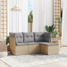 Beige Loungeset met Waterdichte Tas en Gepoedercoat Staal Afmetingen - Beige en grijs / Zonder tafel - Tuinsets