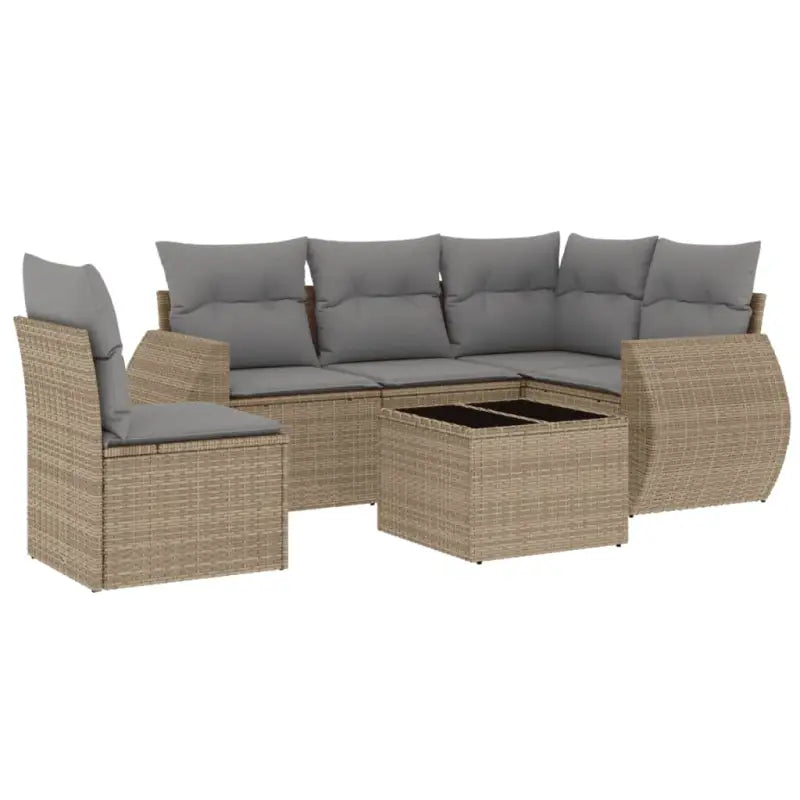 Beige loungeset met waterdichte tas en gepoedercoat staal voor buiten - Tuinsets
