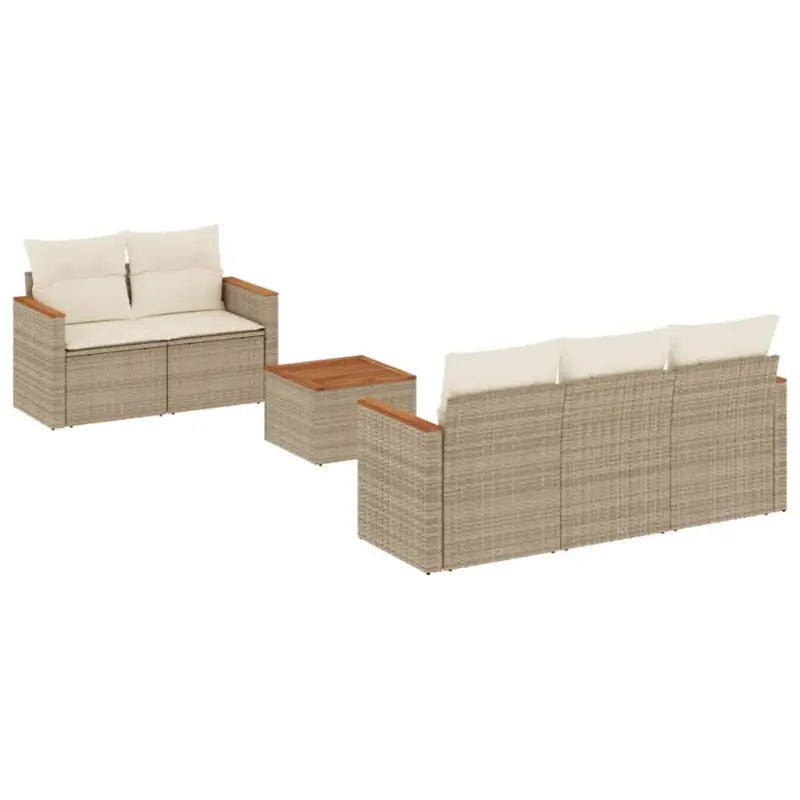 Beige loungeset met waterdichte tas en gepoedercoat staal voor buiten - Tuinsets