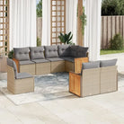 Beige loungeset met waterdichte tas en gepoedercoat staal voor buiten - Tuinsets