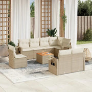 Beige loungeset met waterdichte tas en gepoedercoat staal voor buiten - Tuinsets