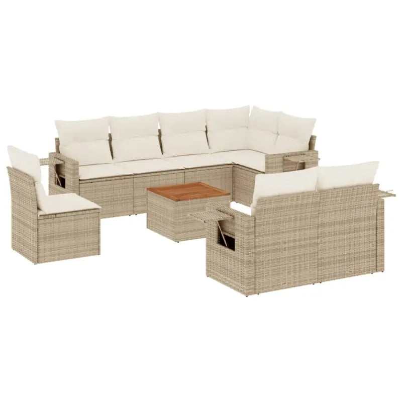 Beige loungeset met waterdichte tas en gepoedercoat staal voor buiten - Tuinsets