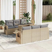 Beige loungeset met waterdichte zak en gepoedercoat staal voor je tuin - Tuinsets