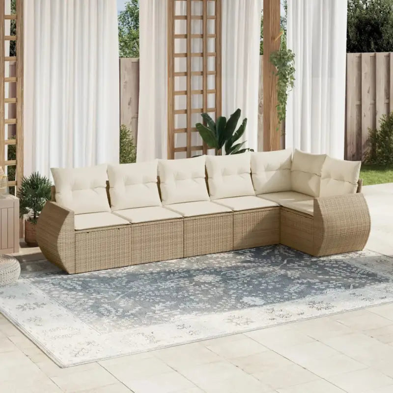 Beige loungeset van gepoedercoat staal met ideale afmetingen voor tuin - Tuinsets
