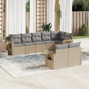 Beige loungeset van gepoedercoat staal met optimale afmetingen voor tuinhet terras - Tuinsets