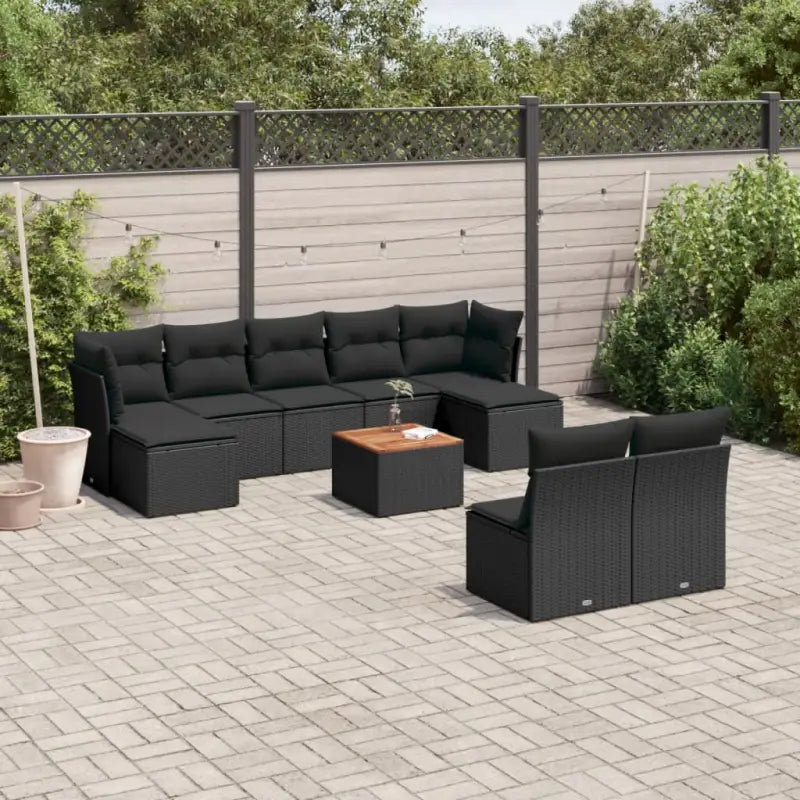 Beige loungeset van gepoedercoat staal met ruime afmetingen voor tuin en terras - Zwart - Tuinsets