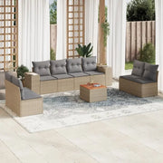 Beige loungeset van gepoedercoat staal voor jouw tuin of terras - Tuinsets