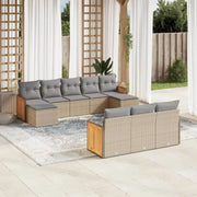 Beige materiaal loungeset met gepoedercoat staal en afmetingen - Tuinsets