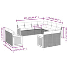 Beige materiaal loungeset met gepoedercoat staal en comfortabele afmetingen - Tuinsets