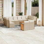 Beige materiaal loungeset met gepoedercoat staal en comfortabele afmetingen - Tuinsets