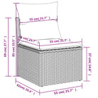 Beige materiaal loungeset met gepoedercoat staal en comfortabele afmetingen - Tuinsets