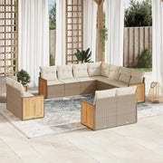 Beige materiaal loungeset met gepoedercoat staal en comfortabele afmetingen - Tuinsets
