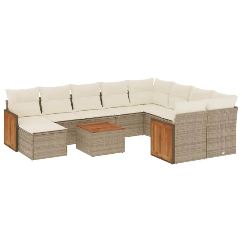 Beige materiaal loungeset met gepoedercoat staal en passende afmetingen - Tuinsets