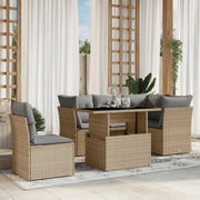 Beige materiaal loungeset met gepoedercoat staal voor jouw tuin of terras - Tuinsets
