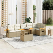 Beige materiaal loungeset van gepoedercoat staal met comfortabele afmetingen - Tuinsets