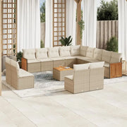 Beige materialen loungeset met gepoedercoat staal en comfortabele afmetingen - Tuinsets