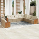 Beige tuinset met gepoedercoat staal en comfortabele zitelementen - beige en crèmekleurig / Zonder tafel - Tuinsets