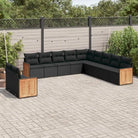 Beige tuinset met gepoedercoat staal en comfortabele zitelementen - Zwart / Zonder tafel - Tuinsets