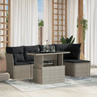 Beige tuinset met gepoedercoat staal en ruime afmetingen - Lichtgrijs / zonder opbergruimte - Tuinsets