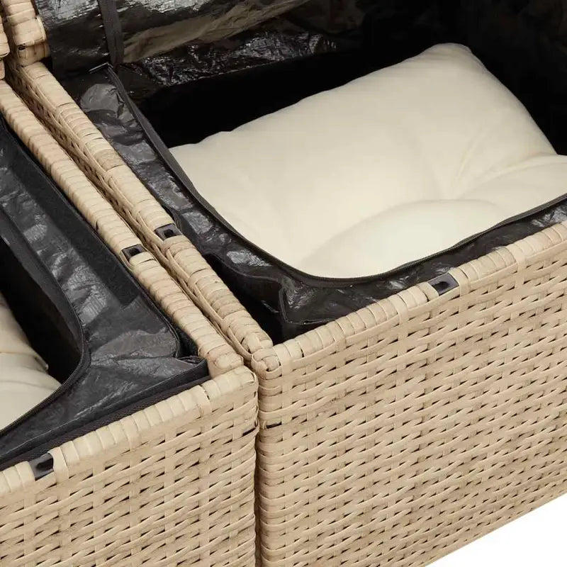 Beige tuinset met waterdichte tas en opbergfunctie voor buitenplezier - Tuinsets