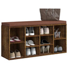 Berg je schoenen op met deze trendy bewerkt hout schoenenbank - Opberg- & halbankjes