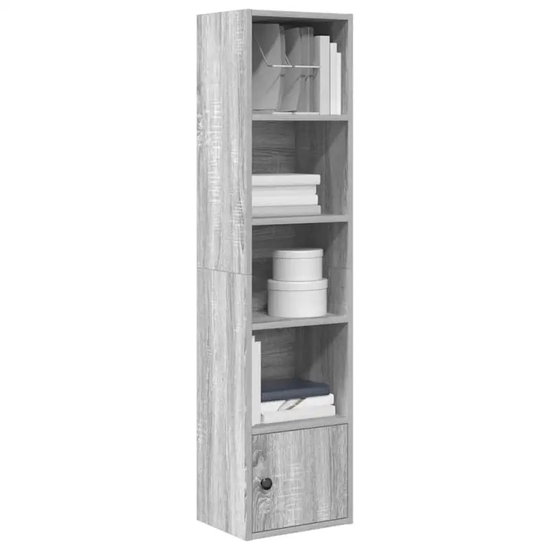 Beukenboekenkast van bewerkt hout voor stijl en functionaliteit - Grijs sonoma / 1 / 127 cm - Boekenkasten