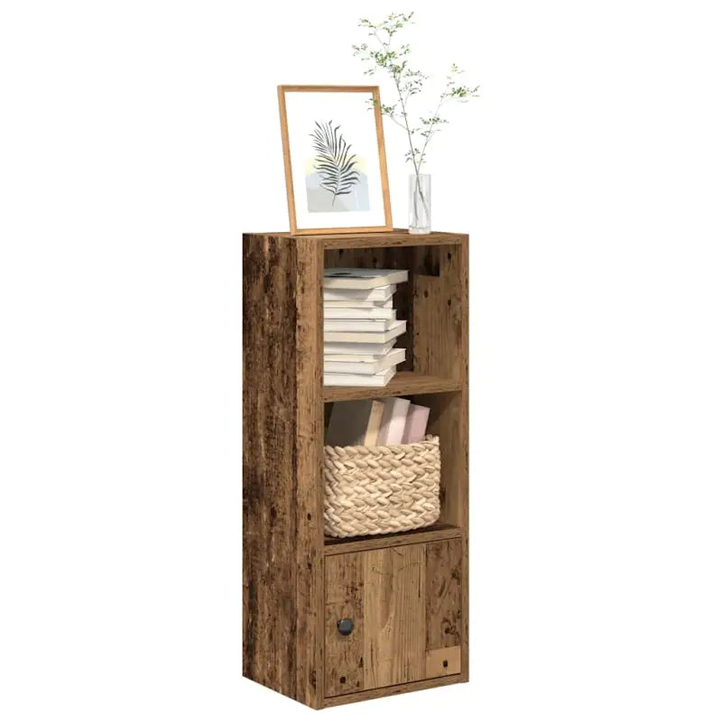 Beukenboekenkast van bewerkt hout voor stijl en functionaliteit - Oud hout / 1 / 77 cm - Boekenkasten