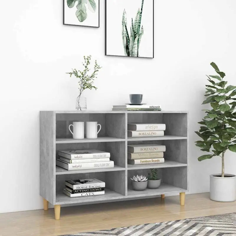 Bewaarkast van bewerkt hout met Scandinavische charme - Betongrijs / 1 - Opbergkasten & lockerkasten
