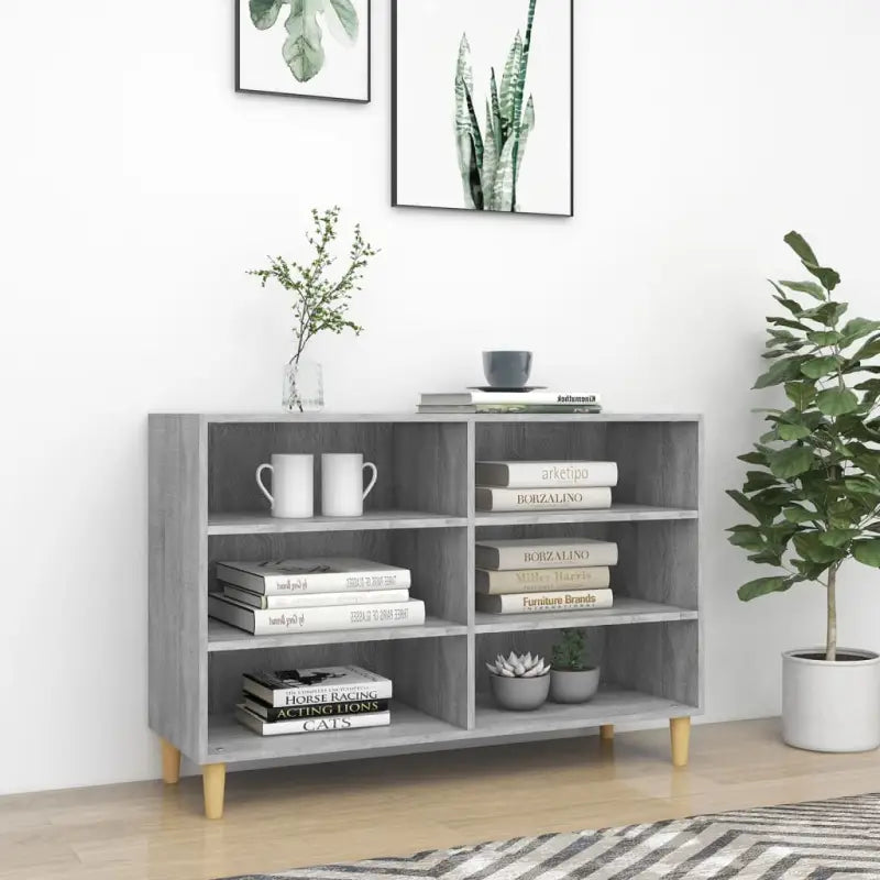Bewaarkast van bewerkt hout met Scandinavische charme - Grijs sonoma / 1 - Opbergkasten & lockerkasten