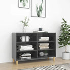 Bewaarkast van bewerkt hout met Scandinavische charme - Hoogglans grijs / 1 - Opbergkasten & lockerkasten