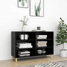 Bewaarkast van bewerkt hout met Scandinavische charme - Zwart / 1 - Opbergkasten & lockerkasten