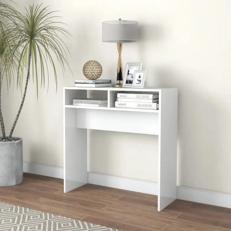 Bewerk hout bijzettafel voor stijl en functionaliteit - 1 / Hoogglans wit / 78 cm - Bijzettafels