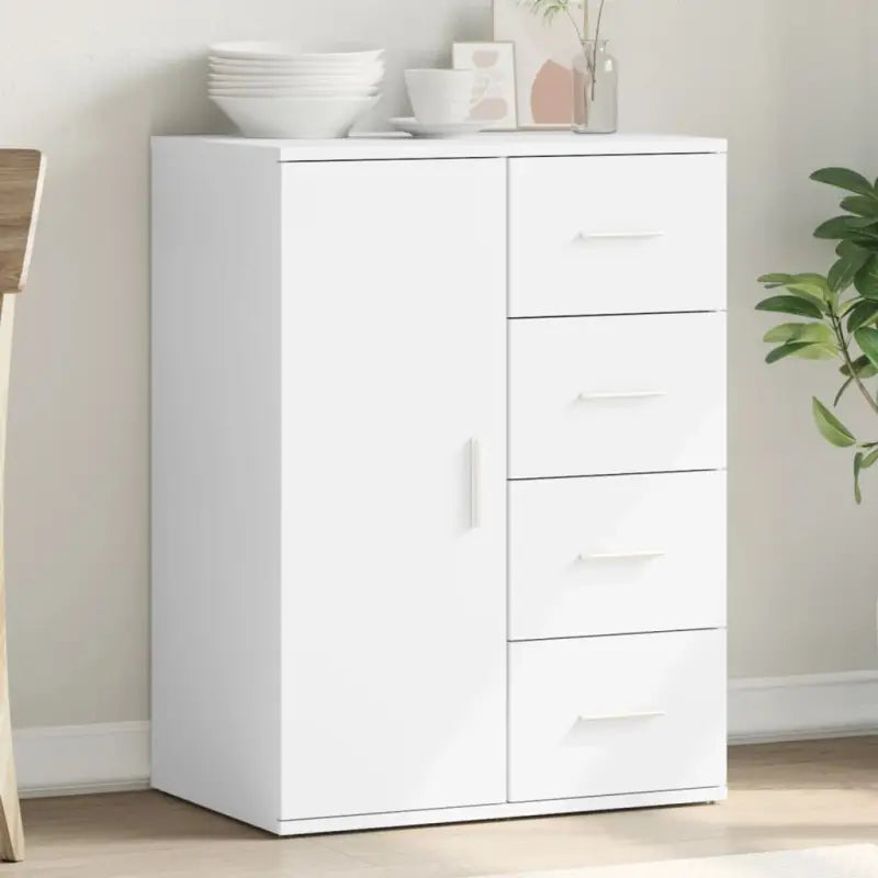 Bewerk hout Dressoir en Buffetkast met trendy en duurzaam ontwerp - Wit / 1 - Dressoirs & buffetkasten