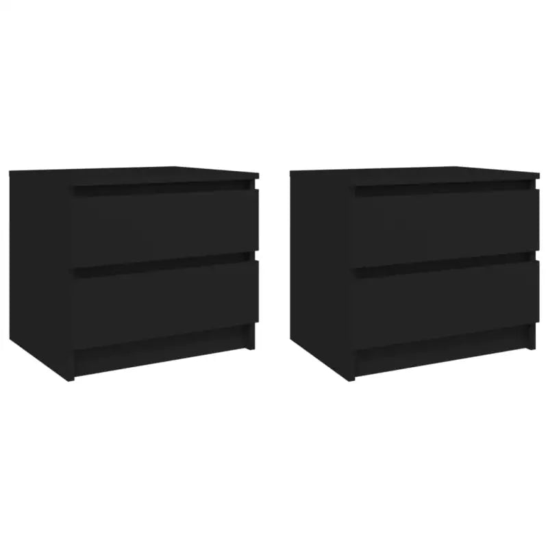 Bewerk hout nachtkastjes voor een chique en duurzame interieurstijl - Zwart / 2 - Nachtkastjes