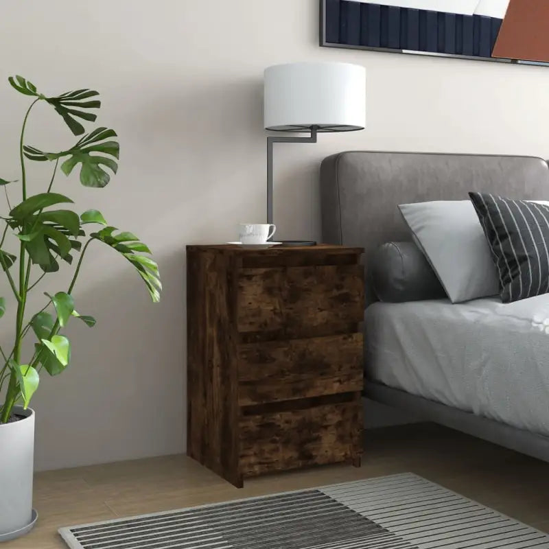Bewerk hout nachtkastjes voor een chique en duurzame uitstraling - Gerookt eiken / 1 - Nachtkastjes