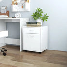 Bewerk hout opbergkast met modern design voor documenten en kleine spullen - Hoogglans wit / 1 - Opbergkasten &