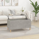 Bewerk hout salontafel met opklapbaar blad voor moderne woonkamers - Betongrijs / 1 / 90 cm - Salontafels