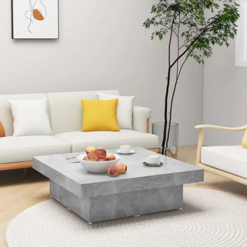 Bewerk hout salontafel voor duurzame en stabiele woonkamer uitstraling - Betongrijs / 1 - Salontafels