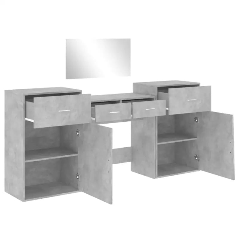Bewerk hout stijlvolle slaapkamermeubelsets met make-uptafel binnen handbereik - Slaapkamermeubelsets