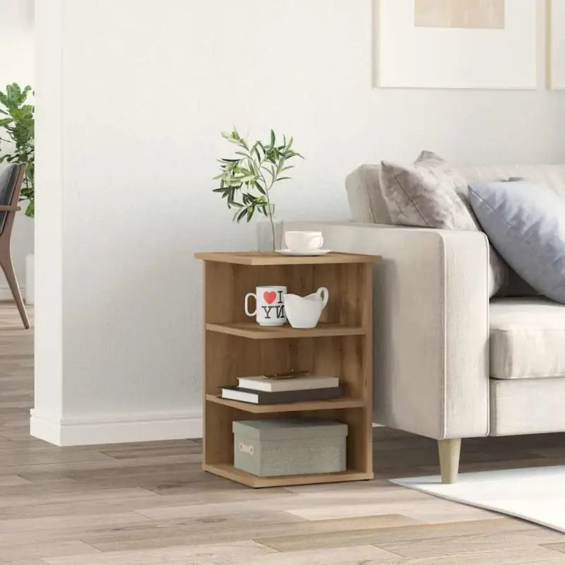 Bewerk hout zijkast voor woonkamer praktische opbergruimte - artisanaal eikenkleurig / 1 - Dressoirs & buffetkasten