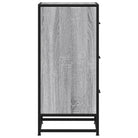 Bewerkt hout dressoir in grijs sonoma met industrieel metalen frame - Dressoirs & buffetkasten