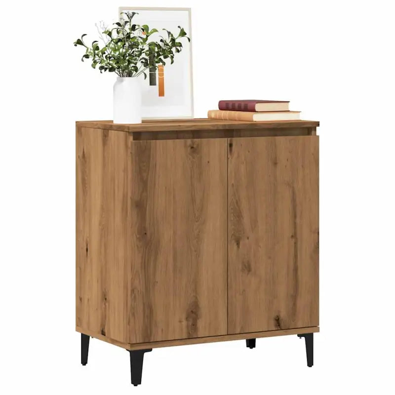 Bewerkt hout grijs Sonoma dressoir met minimalistische charme - artisanaal eikenkleurig / 1 - Dressoirs & buffetkasten