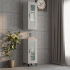 Bewerkt hout Grijs Sonoma dressoir voor muurruimte en decoratie - Betongrijs / 1 - Dressoirs & buffetkasten