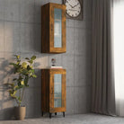 Bewerkt hout Grijs Sonoma dressoir voor muurruimte en decoratie - Gerookt eiken / 1 - Dressoirs & buffetkasten