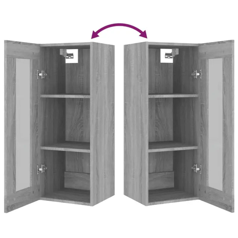 Bewerkt hout Grijs Sonoma dressoir voor muurruimte en decoratie - Dressoirs & buffetkasten