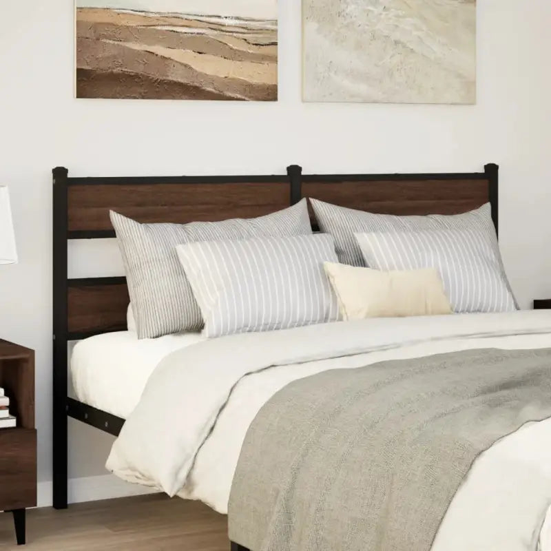 Bewerkt hout hoofdborden en voetborden voor een stijlvolle slaapkamer - bruin eikenkleur / 140 cm / 1 - Hoofdborden