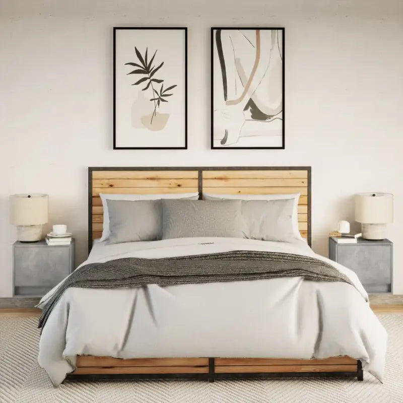 Bewerkt hout nachtkastjes met LED-verlichting voor slaapkamer upgrade - Nachtkastjes