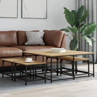 Bewerkt hout salontafels met elkaar passende kleine tafels voor compacte ruimtes - Sonoma eiken / 1 - Salontafels