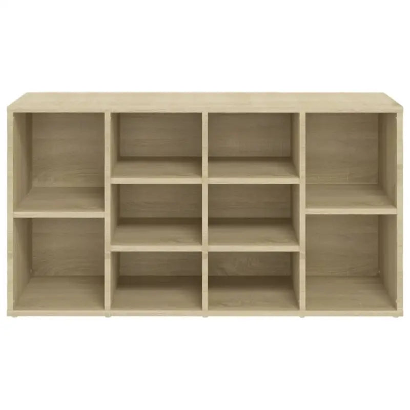 Bewerkt hout schoenenrek en garderobebank met opbergruimte - Sonoma eiken / 1 - Schoenenrekken